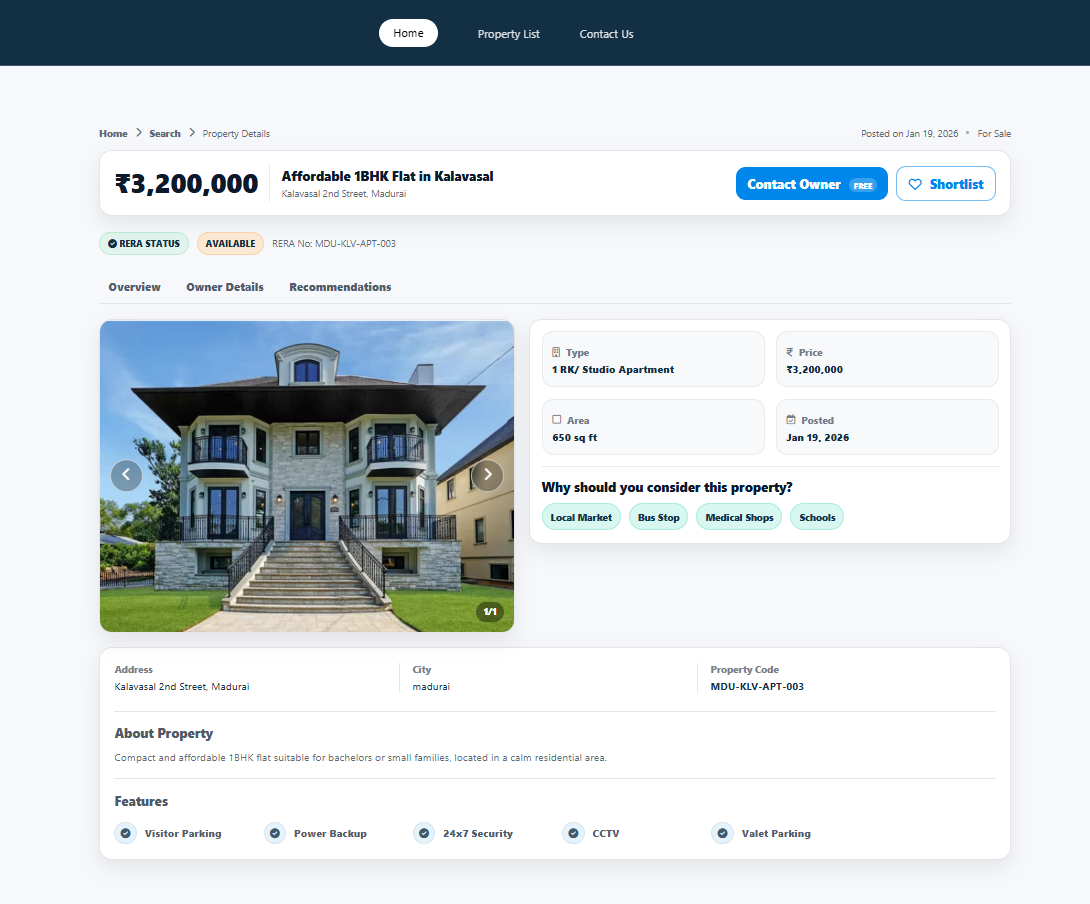 Property Details Page