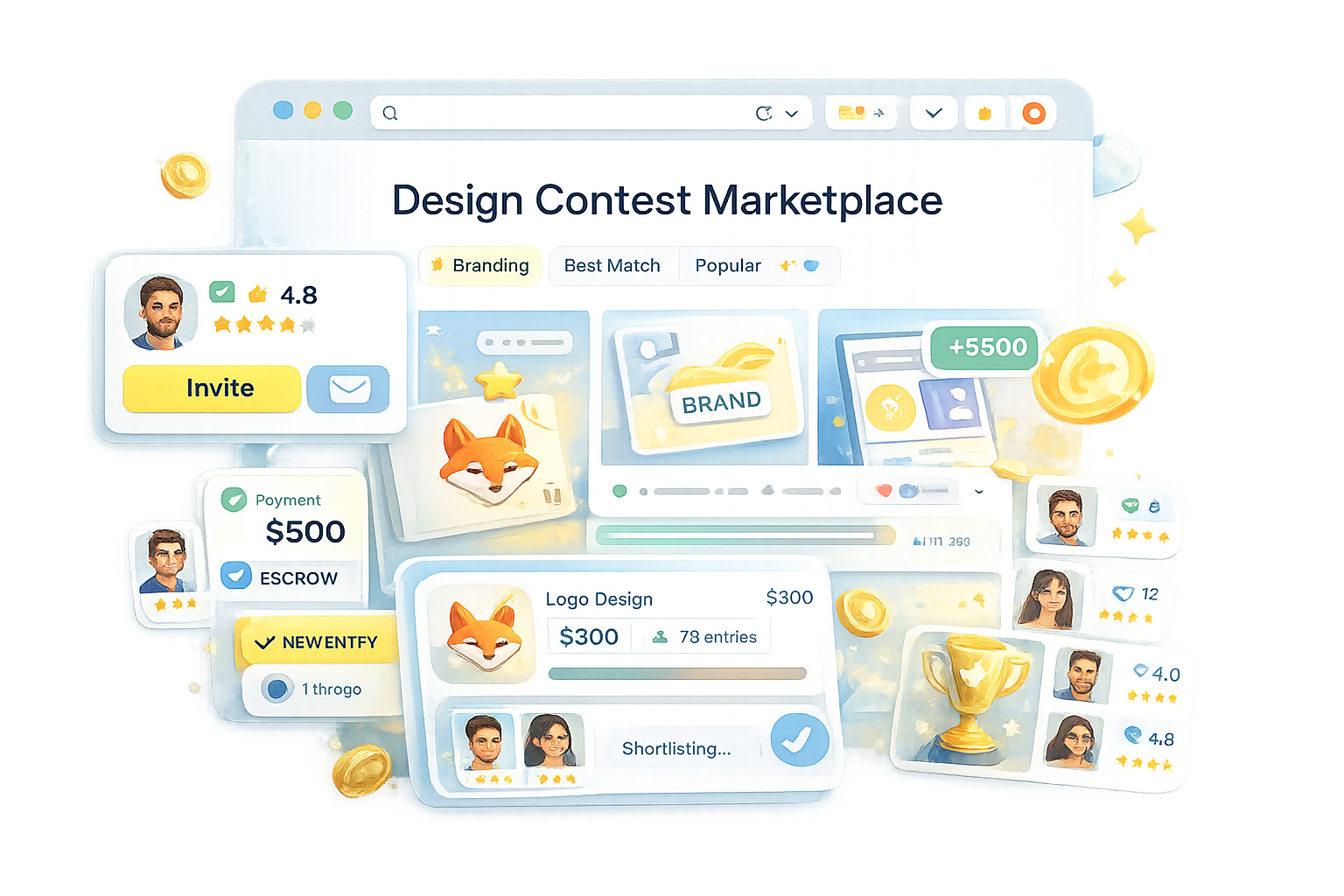 SafePay Escrow - Secure payments for design contests & direct hire
