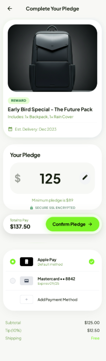 Back project payment