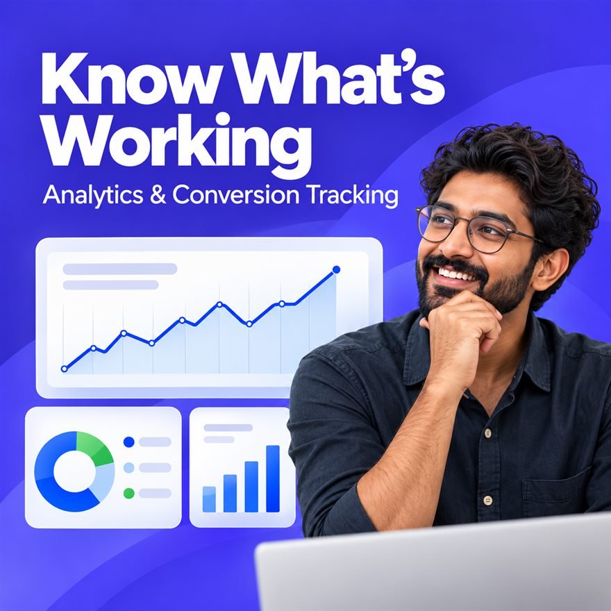 Know what's working: analytics dashboard with growth charts