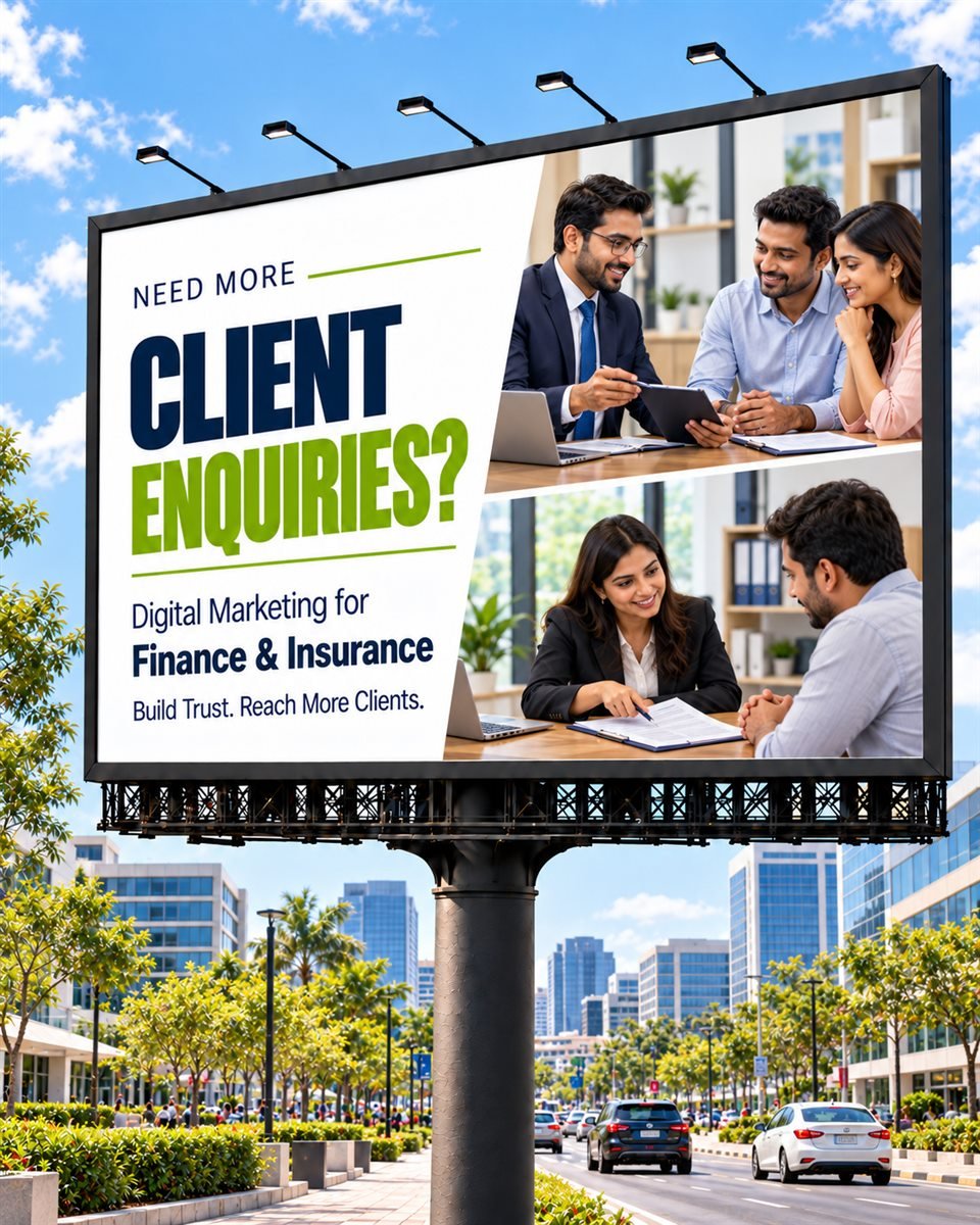 Billboard reading: Need more client enquiries? Digital marketing for finance and insurance