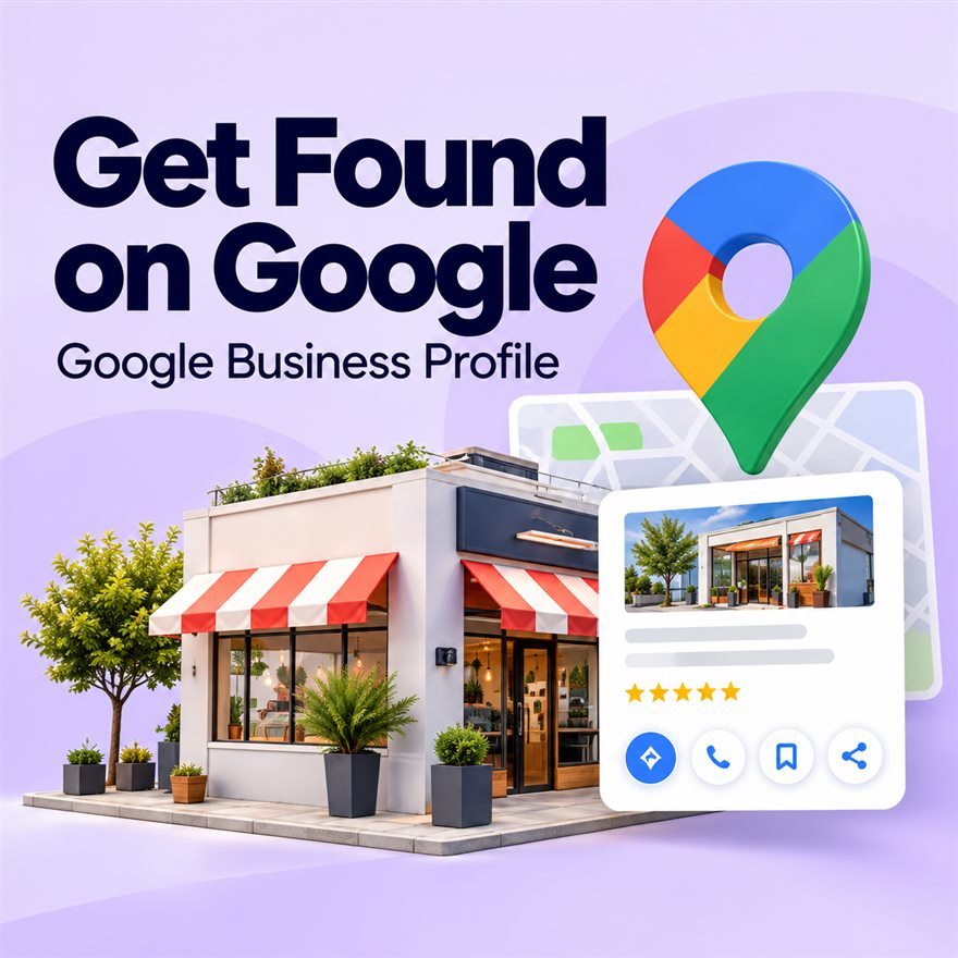 Get found on Google: a shop listing with map pin, reviews and call button