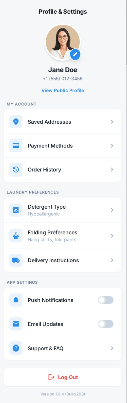 Profile & preferences