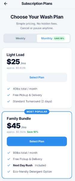 Subscription plans
