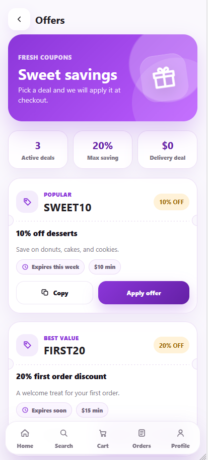 Cart, Checkout & Coupons