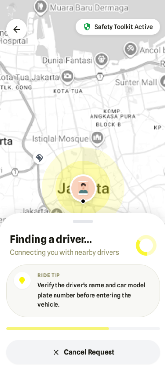 Driver matching view