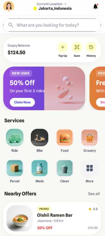 Multi-service home dashboard