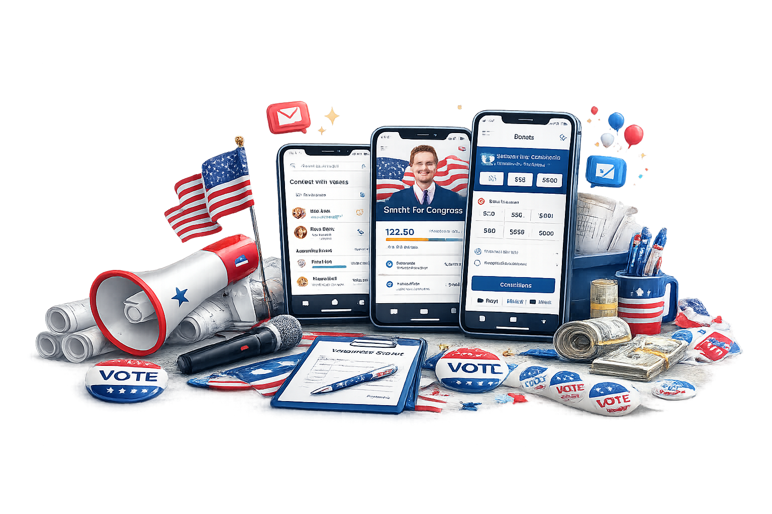 Political campaign app development hero image