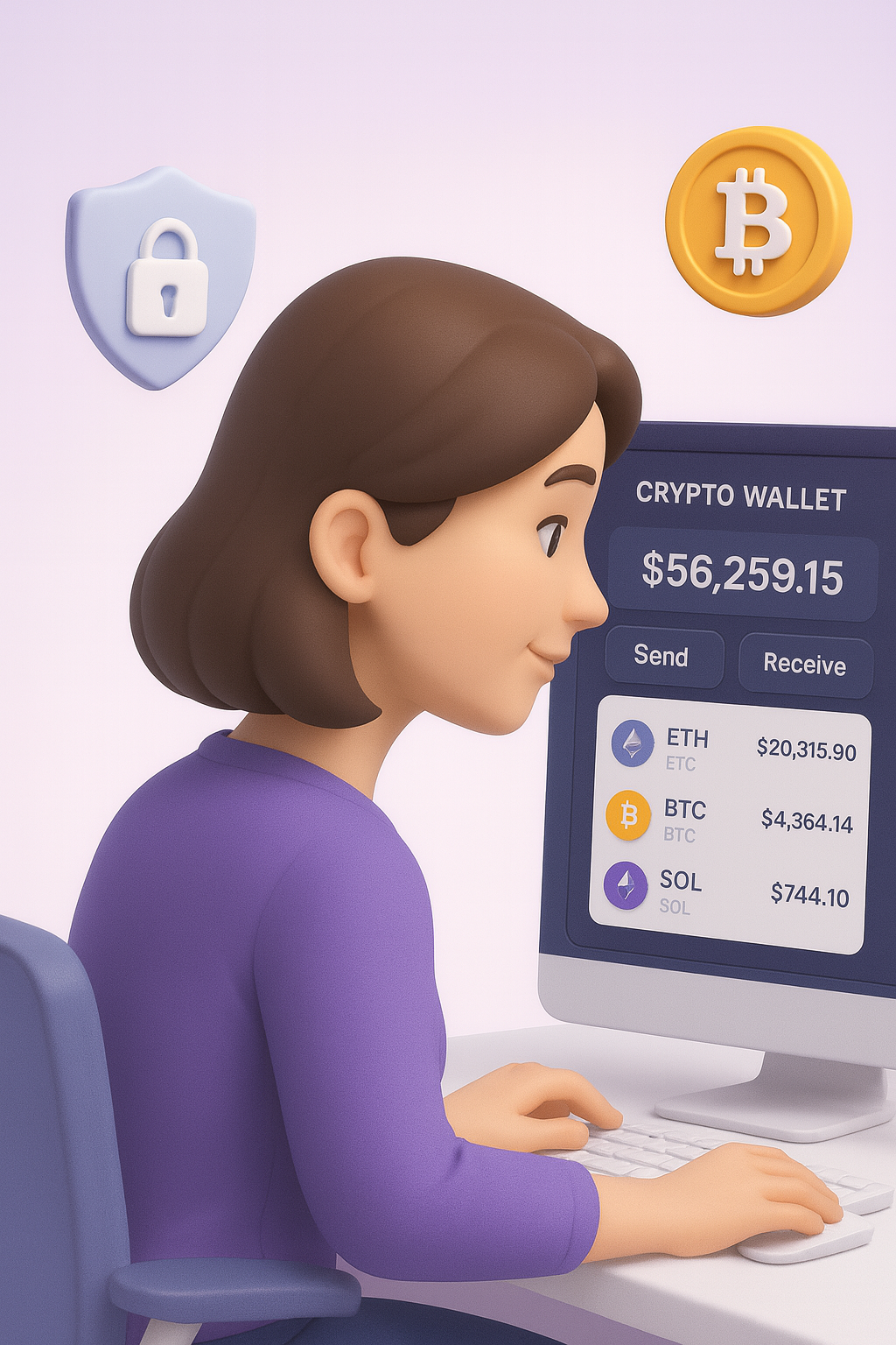 Crypto wallet web application dashboard