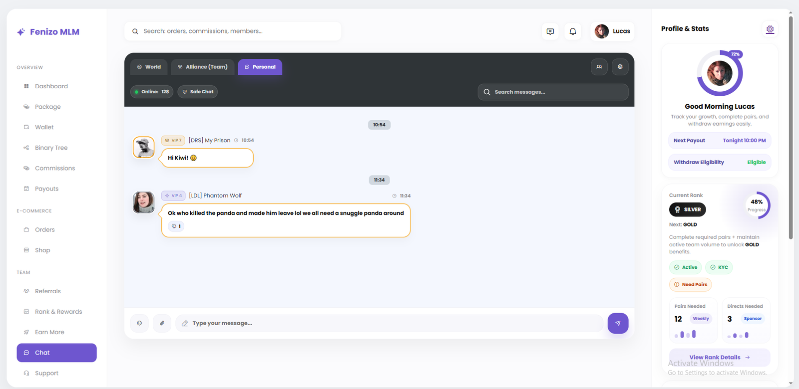 User experience preview