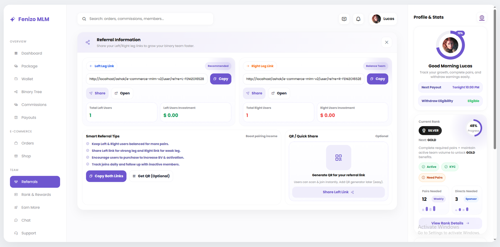 Referral and lead flow
