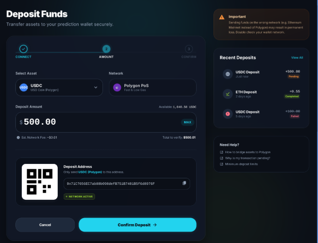 Onboard users with wallet and deposits