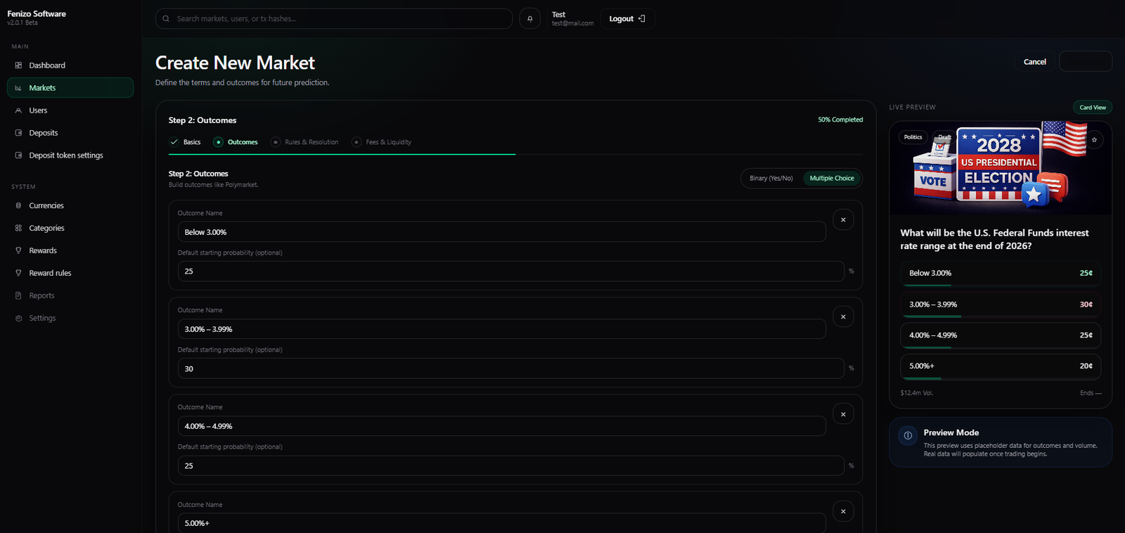 User multi-chooce-option screen
