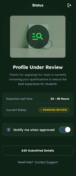 Profile review state