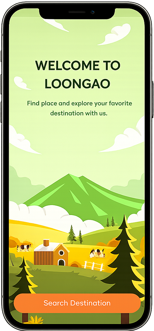Travel app UI preview