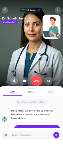 Video consultation interface