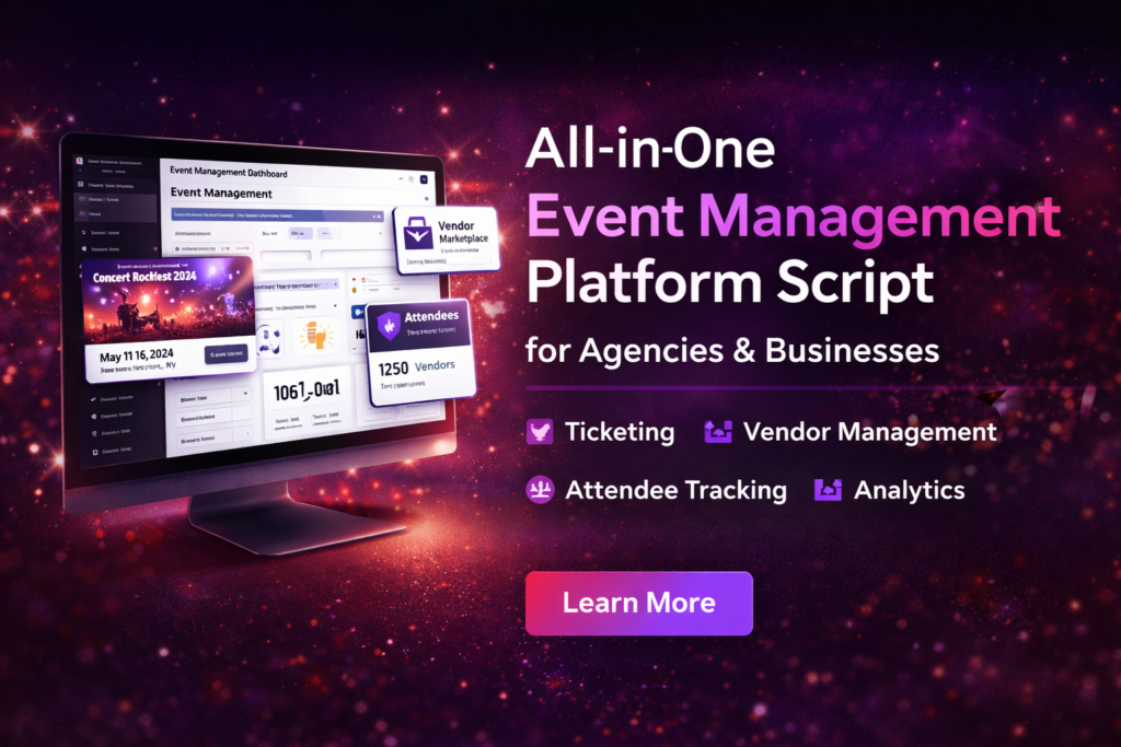 Event Management Platform Script | Ticketing Software