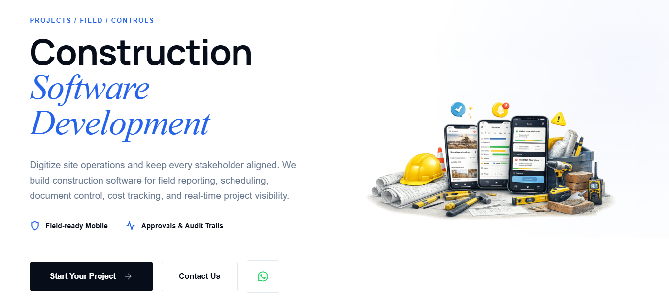Construction Software Development Company | Custom ERP Solutions