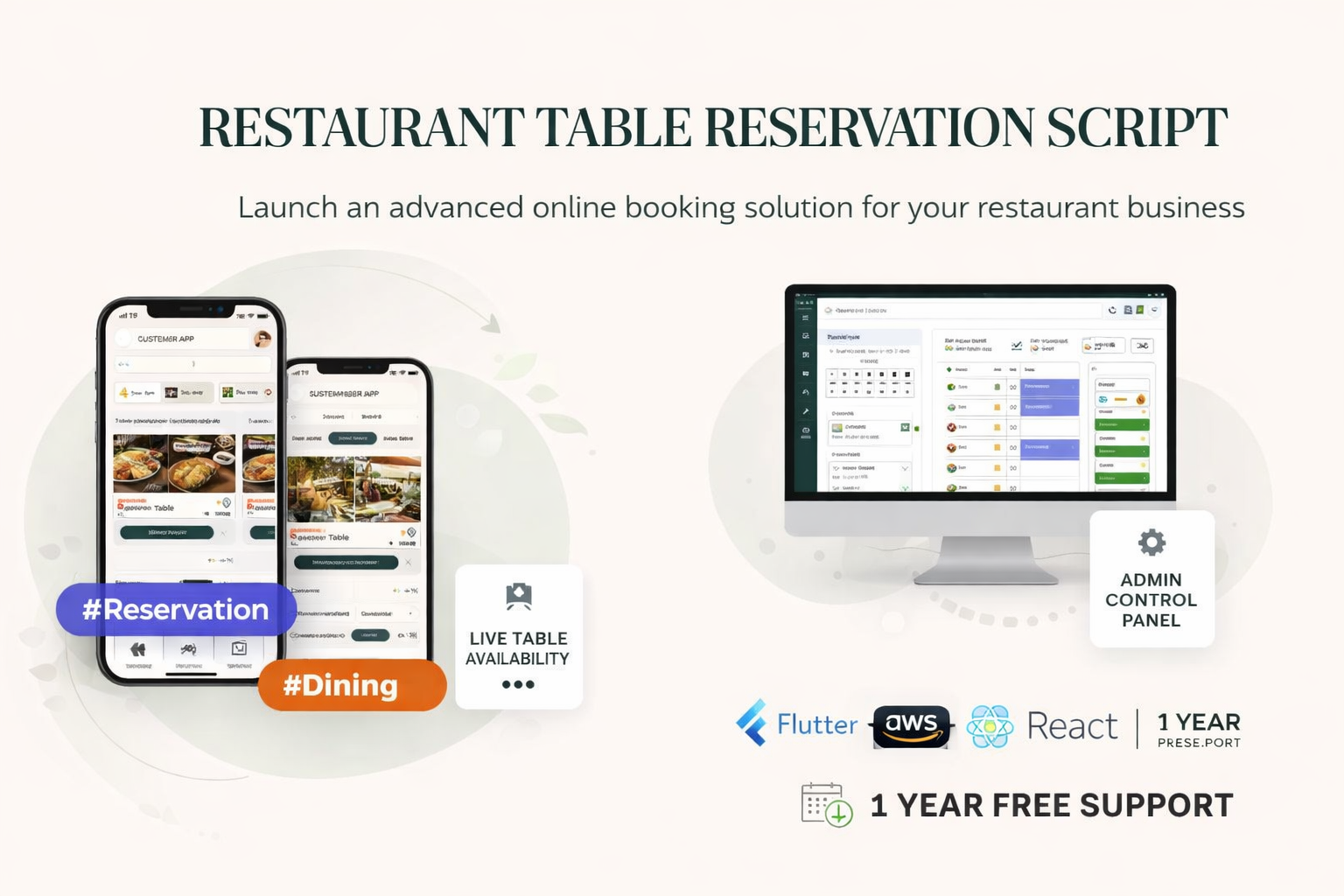 Restaurant Table Reservation Script | White Label Booking APP